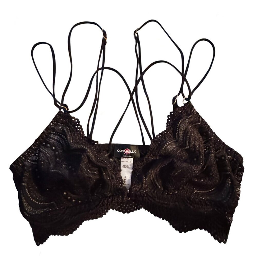 COSABELLA THE GIULIA LACE BRALETTE ROMANTIC STRAPPY COQUETTE FRENCH GIRL SMALL - Picture 3 of 6